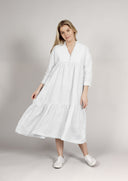 Addison Flounce Linen Dress