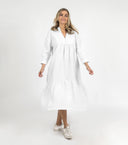 Addison Flounce Linen Dress