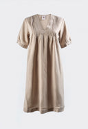 Merry Linen Pintuck Dress
