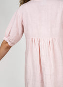 Merry Linen Pintuck Dress