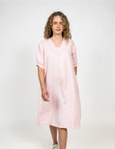 Merry Linen Pintuck Dress